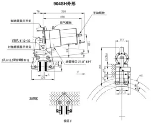 904SH Hydraulic Fail Safe Brake drawings
