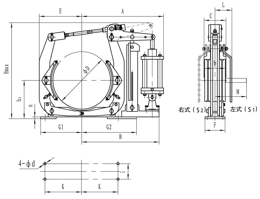 YW Series Pneumatic Drum Brake